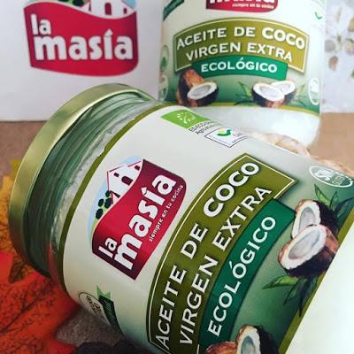 Aceite de coco, La Masía, Aceite de coco virgen extra ecológico, ácido laúrico
