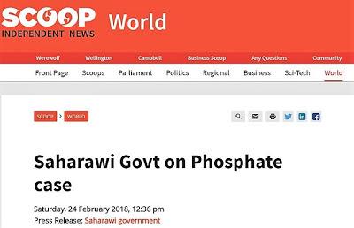 Declaración del Gobierno de la República Saharaui sobre la conclusión exitosa de un procedimiento legal en Sudáfrica para recuperar roca de fosfato exportada ilegalmente por Marruecos desde Sáhara Occidental ocupado