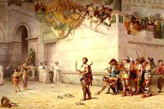Imagen del Circo romano, que aclama a los gladiadores que van a morir