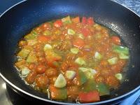 Macarrones hortelanos con un toque picante