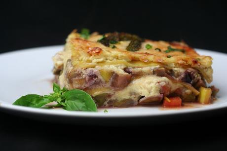 Lasagna de Verduras con Bechamel de Calabacín y Scamorza Ahumada