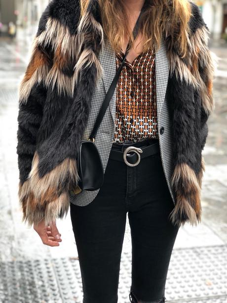 fur coat y blazer vichy fur coat y blazer vichy