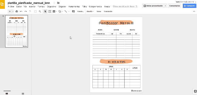 Planificador Mensual Gratuito + Plantilla Para Editar
