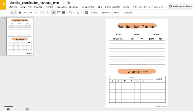 Planificador Mensual Gratuito + Plantilla Para Editar