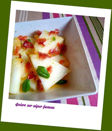 Ensalada de melón con jamón Ensalada de melón con jamón