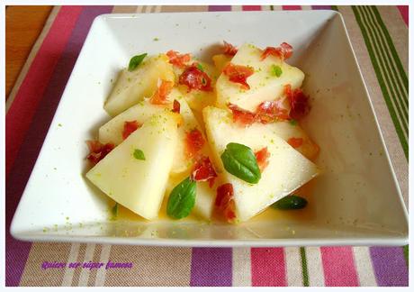 Ensalada de melón con jamón Ensalada de melón con jamón