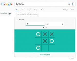 Mini-Juegos a los que podemos acceder desde el buscador de Google