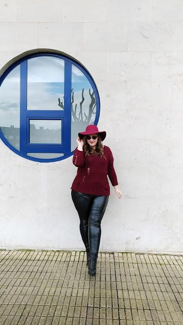 Leggins polipiel + Jersey rotos ~ Plus size Fashion