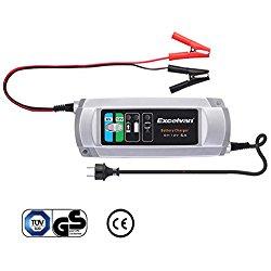 Excelvan C9305 - Cargador de Baterias de Coche, 5A, 6/12V, 3 Pasos Cargador Automático inteligente, para Baterías de Plomo-Ácido