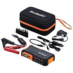 Suaoki G7 - Jump Starter 18000mAh, 600A arrancador emergencia para coche (vehículo de gas o diesel con bateria 12V, linterna LED, USB puertos 12V/16V/19V cargador batería externa, para smartphone, tablet) Naranja