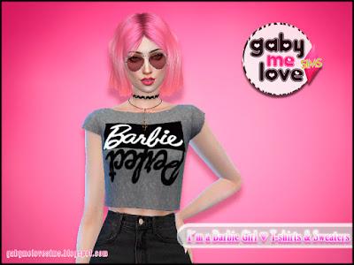 I'am a Barbie Girl ♥ T-Shirts & Sweaters (Sims 4)