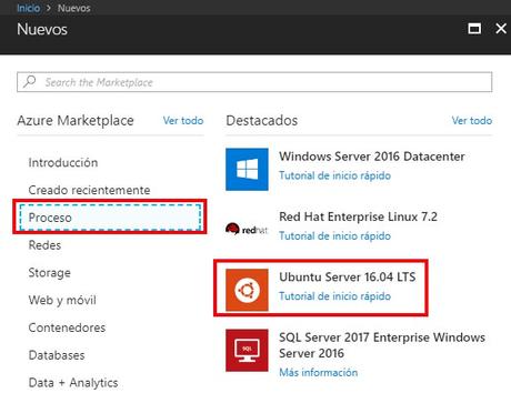 Crear máquina virtual Azure