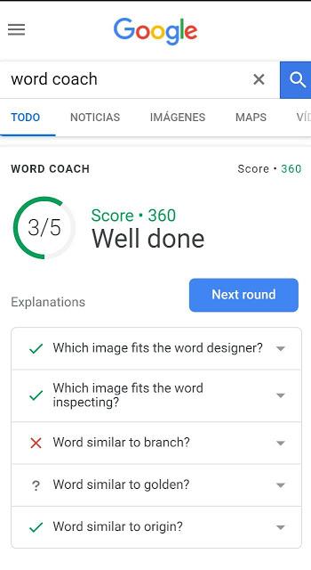 Word Coach, un interesante juego de Google para mejorar tu vocabulario en lengua inglesa