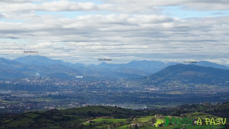 Oviedo y el Naranco desde Peña Careses