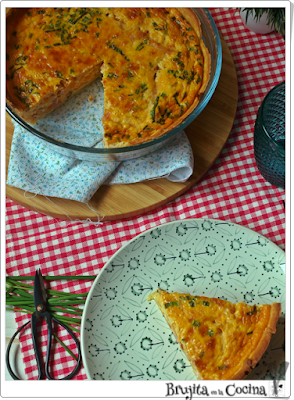 Quiche de calabaza y bacon