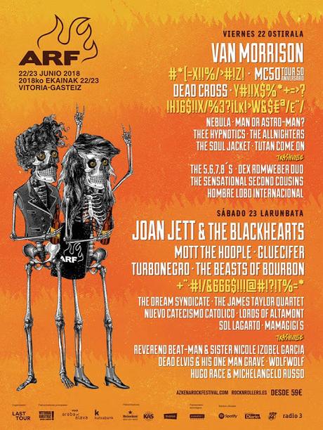 Cartel por días del Azkena Rock Festival 2018