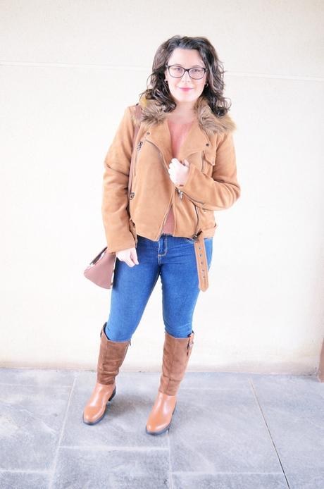 Cazadora biker de ante