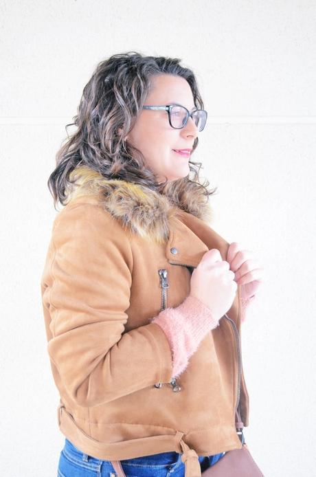 Cazadora biker de ante