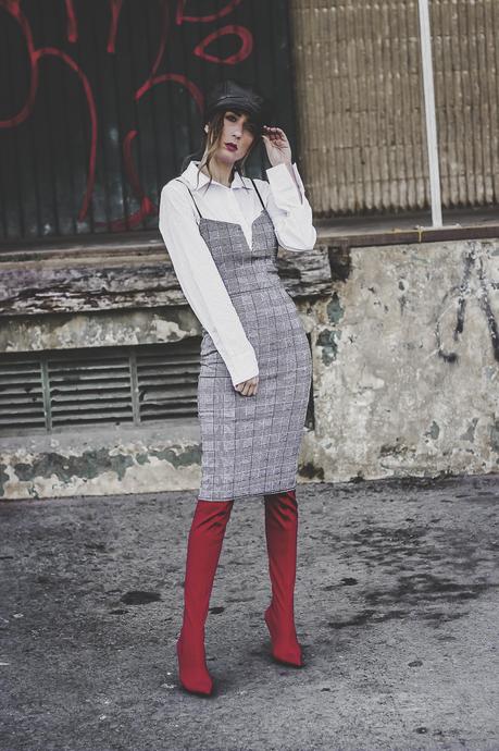 OVER THE KNEE RED BOOTS-BALENCIAGA CLON