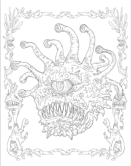 Monsters and Heroes of the Realms: un libro de colorear de D&D actual