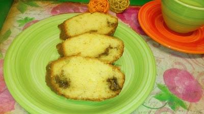 Bizcocho de naranja y turrón de chocolate