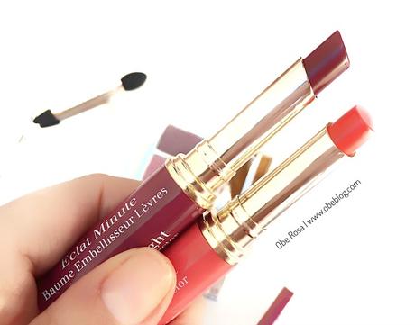 Eclat_Minute_Baume_Embelliseur_Lèvres_07_hot_pink_08_plum_CLARINS_obeblog