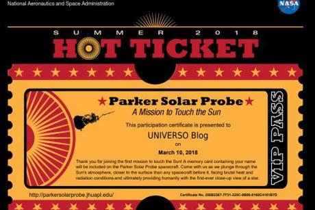 Envía tu nombre a nuestra estrella con la misión Parker solar Probe