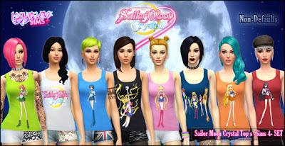 Tops de Sailor Moon Crystal para Los Sims 4