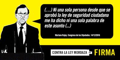 Firmas contra la Ley Mordaza