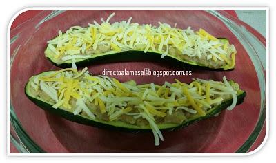 Calabacines rellenos de atún