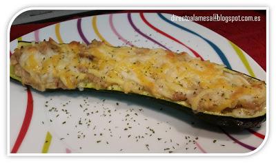 Calabacines rellenos de atún