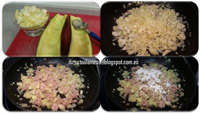 Calabacines rellenos de atún