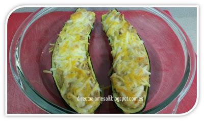Calabacines rellenos de atún