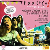 Concierto de Texxcoco y Green Bananas en Moby Dick Club