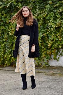 Yellow midi skirt