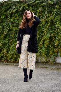 Yellow midi skirt