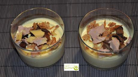 Panna cotta de batata con setas y foie Panna cotta de batata con setas y foie