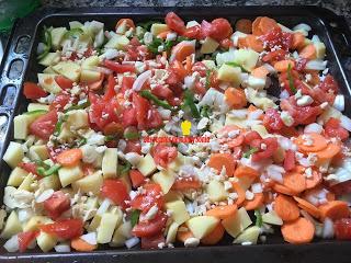 MUSLOS DE PAVO AL HORNO CON VERDURAS