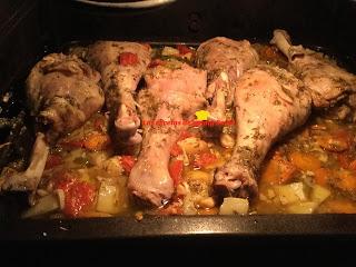 MUSLOS DE PAVO AL HORNO CON VERDURAS