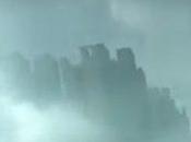 misterio ciudades flotantes China: extrañas siluetas edificios entre nubes.