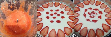 Tarta de queso y fresas