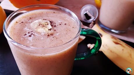 Smoothie de plátano,papaya y café