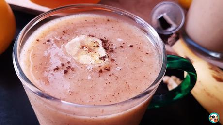 Smoothie de plátano,papaya y café