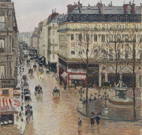 Foto: La obra de Camille Pissarro 'Rue Saint-Honoré por la tarde. Efecto de lluvia', 1897. (Foto: Museo Thyssen- Bornemisza)