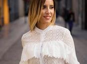 White ruffle button