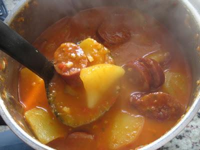 Guiso de patatas con chorizo Thermomix