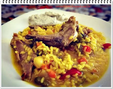 Arroz caldoso con conejo