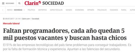 En 2017 faltaron programadores para las empresas