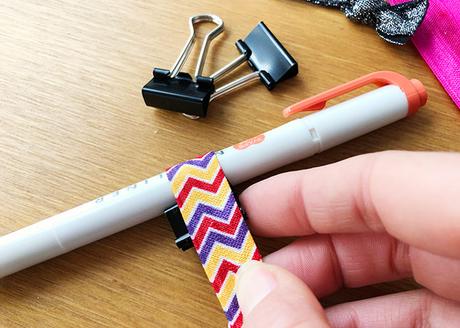 Clip sujeta bolis para tu cuaderno o bullet journal súper fácil de hacer