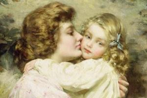 Thomas Benjamin Kennington (1856-1916) - Mother and daughter